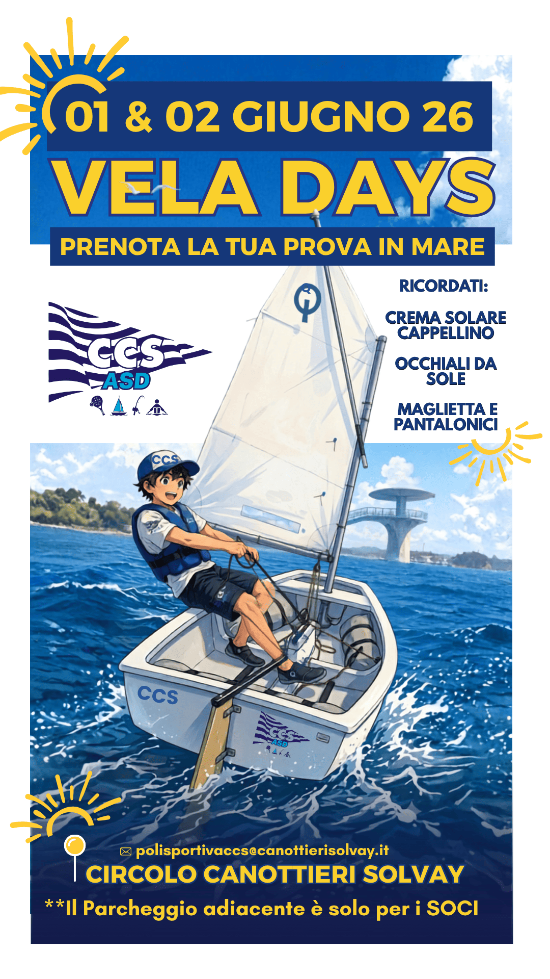 Vela Days CCS 01 e 02 giugno 2026 - Prenota la tua prova in mare